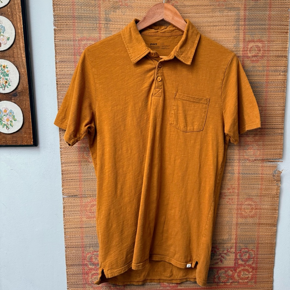 Pact Organic Cotton Rust Polo Shirt
